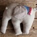 gray stuffed elephant