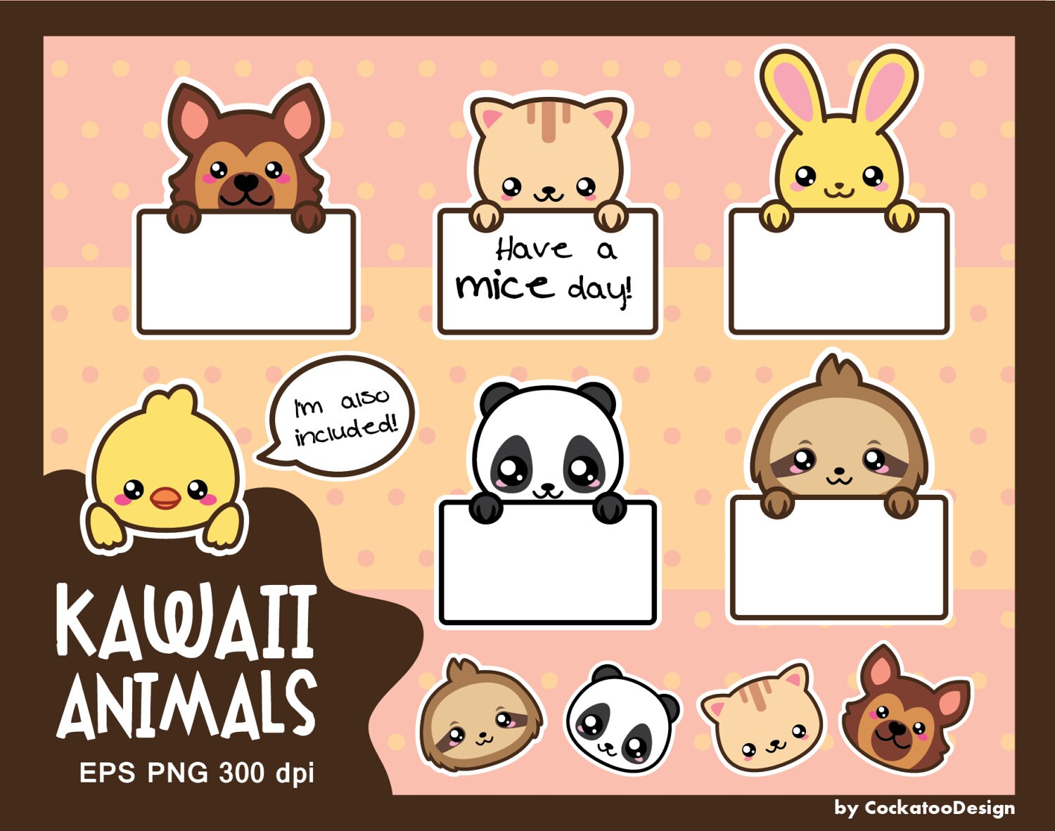 30% OFF Kawaii animals clipart cute animals clipart kawaii