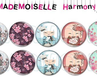 10 glass cabochons 18 mm kimidole size 18 mm cabochons