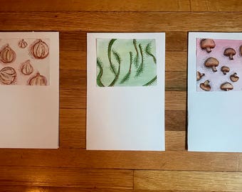 Series of Three Handmade Greeting Cards