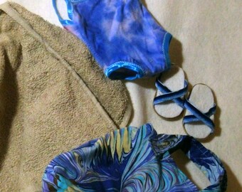 Four Piece Swimsuit Set for 18" dolls