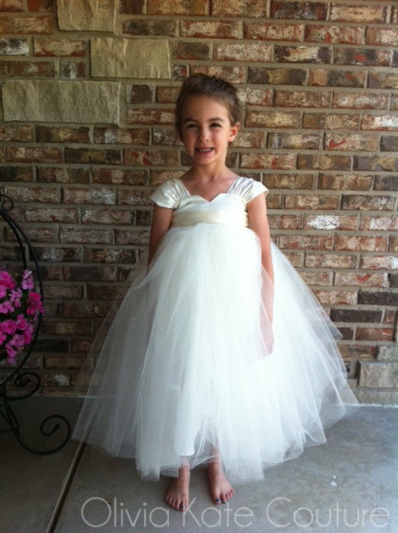 Silk Flower Girl Dress