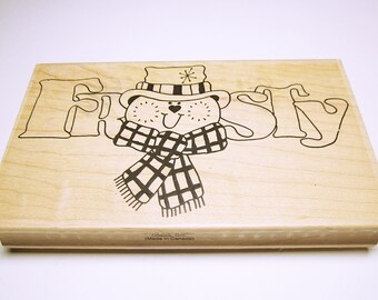 Snowman Frosty Snowman Rubber Stamp Card Making Scrapbooking Rubber Stamp Supplies Frosty Stamp Unused CHRISTMAS STAMPS