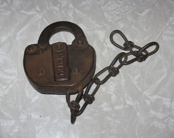Vintage Adlake railroad switch lock no key