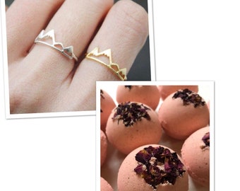 Ring Bath Bomb | Bath Bomb with Ring | Bath Bomb Surprise | Birthday Bath Bomb | Mountain Ring | Surprise Bath Bomb | Jewelry Bath Bomb