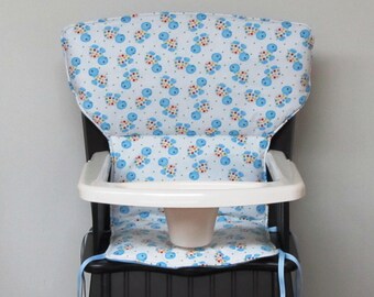 Eddie Bauer Newport or safety 1st wooden highchair cover replacement pad, baby feeding chair pad, kids nursery furniture, turtles