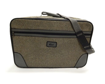 Vintage Tweed Carry-On Luggage