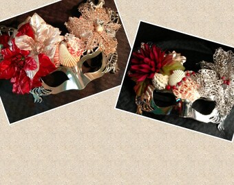 Cranberry & Wine mermaid mask two designs