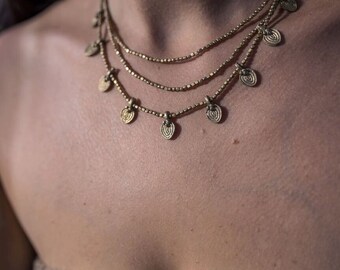 Tribal Brass Necklace~