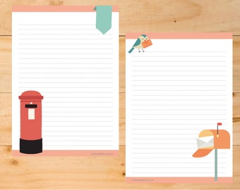 A5 and A4 Snail Mail printable Letter Paper