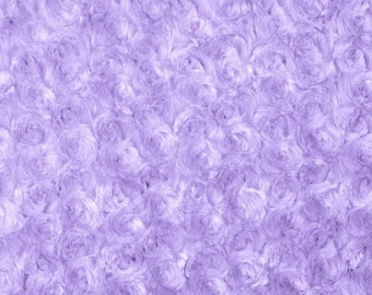 Lavender Rosebud Cuddle Minky Fabric, Sold by The Yard