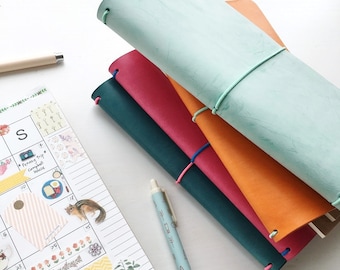 NEW COLORS Traveler's Notebook Cover // Fauxdori // Field Notes Cover // Moleskine Cover - Made to Order - Customization