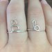 Initial Ring Letter B Ring Personalized Wire Initial Ring