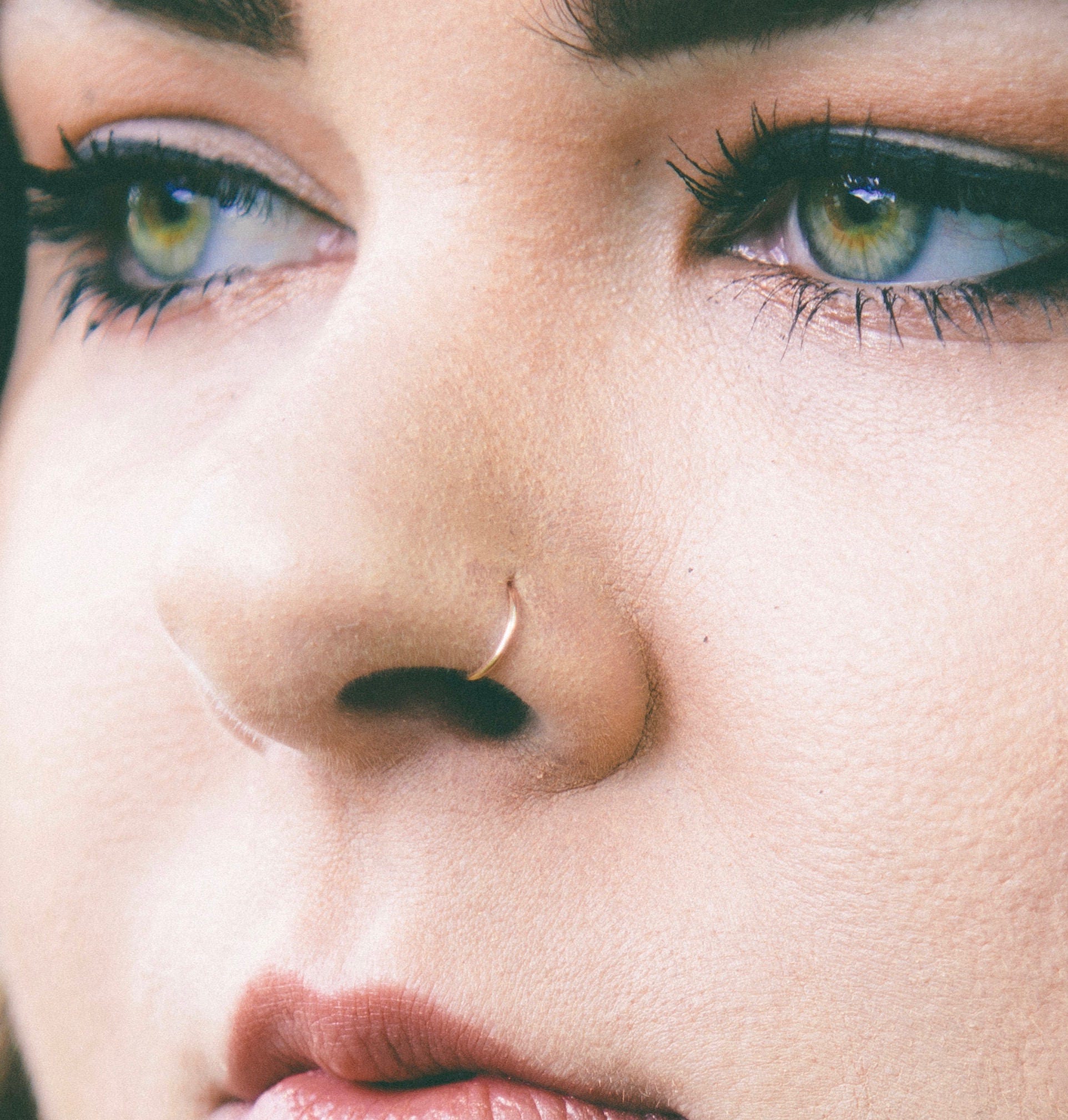 Snug Fitting Nose Ring Hoop Tight 20g Nose Ring Hoop Gold