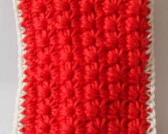 Red and white cell phone cases