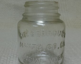Vintage Chesebrough New York Glass Bottle