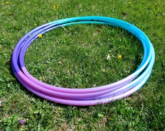 Cosmic Clouds Ombre 4 Tone Polypro Hula Hoop 3/4"or 5/8" Collapsible for Travel- Push Pin Connection