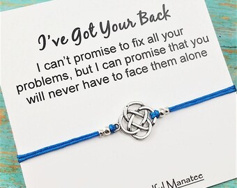 Best Friend Gift Bracelet, I've Got Your Back Card and Bracelet Set, Friendship Gift, BFF Bracelet, Gift for Her