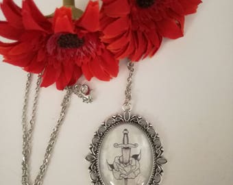 Dagger Rose Cammeo vintage