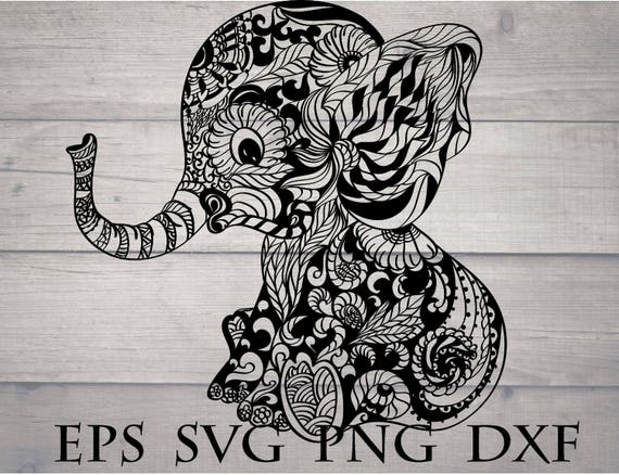Download Elephant mandala svg / elephant zentangle svg / mandala