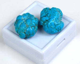 74.90 Ct. Natural Arizona Mine Kingman Turquoise Gemstone Rough Pair
