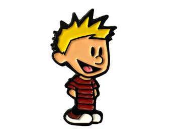 Calvin and Hobbes - Calvin Enamel Pin (G2) - Lapel Pin - Hat Pin - Comic - Nostalgia Pin - 80s Cartoon - 90s Cartoon - Brooch - Retro Pin