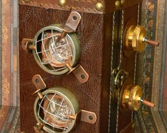 Captivating Original Steampunk "Auto-Lantern" Flashlight - Bright Fully Functional Handmade Custom Neo-Victorian Design