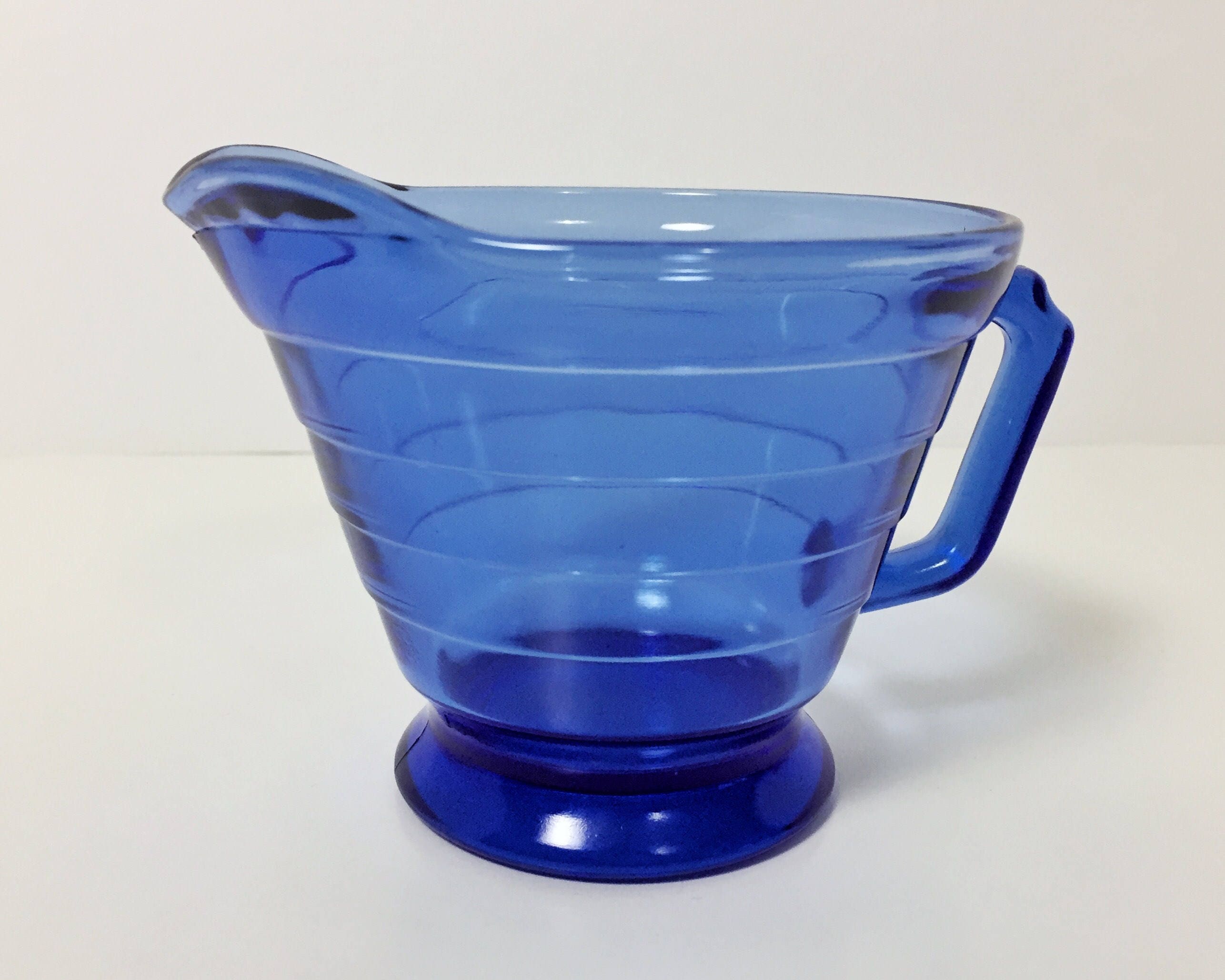 Download Vintage Hazel Atlas Moderntone Creamer - Handsome Cobalt Blue Depression Glass