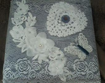 Custom Photo Album - Lace Photo Album - Shabby Chic Photo Album