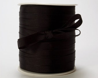 3/8" Black Grosgrain Ribbon from May Arts - 10 Yards