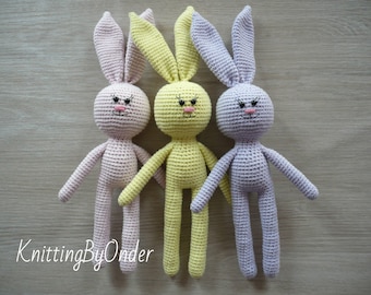 Crochet bunny plush toy Cotton bunny amigurumi rabbit Crochet animal Newborn prop Bunny Easter rabbit Easter bunny Nursery decor Kids gift