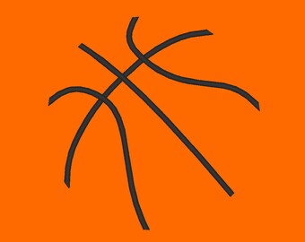 Basketball Lines Minimalist Embroidery Design