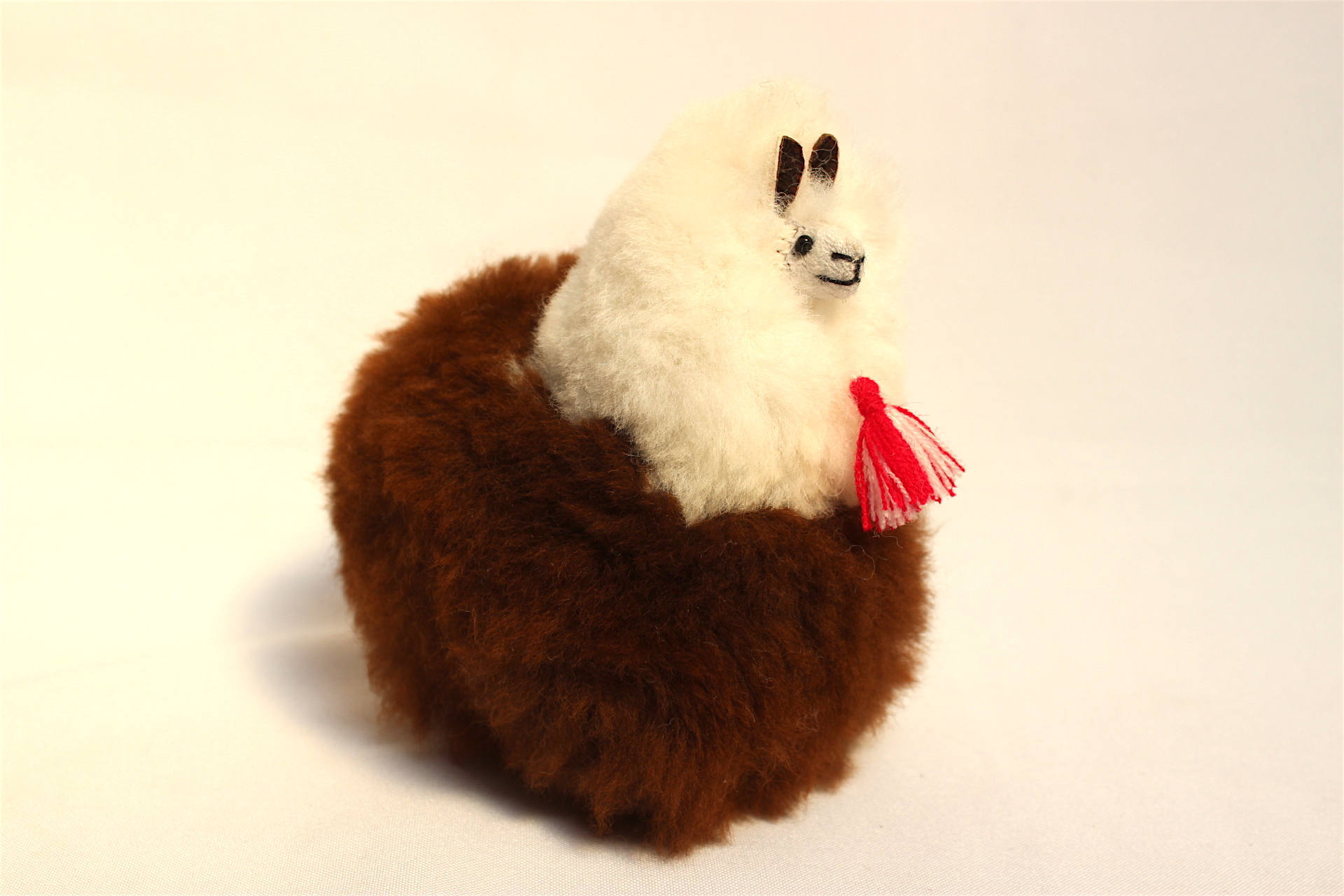 alpaca stuffed animal with alpaca fur