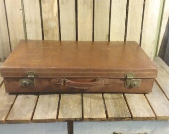 Vintage Leather Suitcase, Made in England