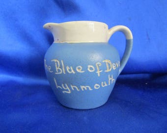 Blue Devon Ware Milk Jug/Creamer 'The Blue of Devon, Lynmouth'
