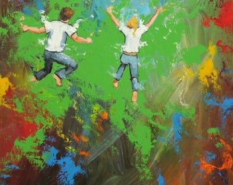 Print Leap 347 10x10 inch Print from oil painting by Roz