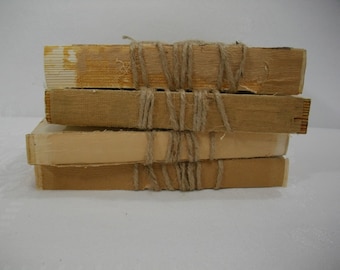 Unbound Books / Rustic Vintage Unbound Books Wrapped in Twine / Rustic Decor Uncovered Books / Farmhouse Decor / Urban