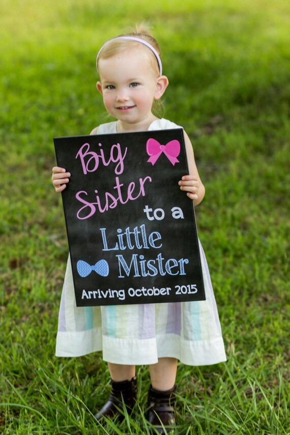printable pregnancy big sister announcement photo prop sibling birth announcement