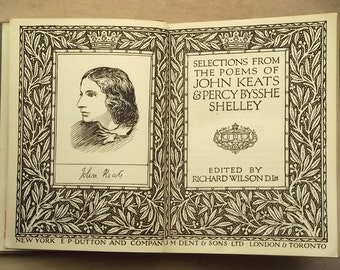 Poetry book, Selections from the Poems of John Keats and Percy Bysshe Shelley