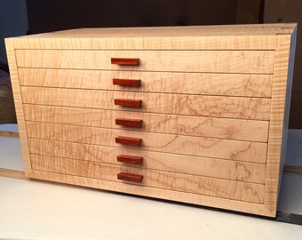 Jewelry Box--Large Curly Sugar Maple Jewelry Chest