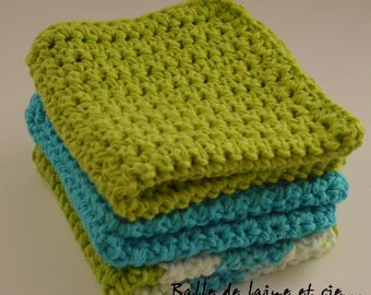 Dishcloth / kitchen crochet discloth lot of 3