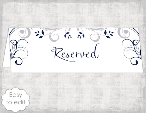 Table Reservation Card Template