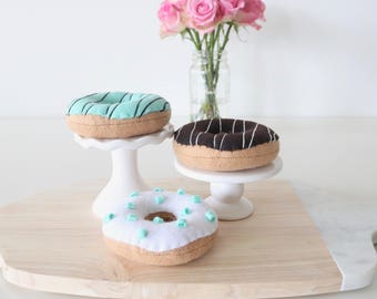 Felt Doughnut - Felt Play Food - Felt Play Doughnut - Felt Food - Pretend Doughnut - Pretend Food - Play Food - Felt Donut - Pink Doughnut