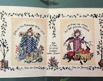 Leisure Arts Vintage Counted Cross Stitch Pattern Booklet A TIME For EVERYTHING Seasons Purpose Under Heaven Uplifting Projects