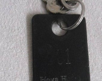 Old Hotel Key-Hova hotel-Sweden-key chain-vintage hotel key