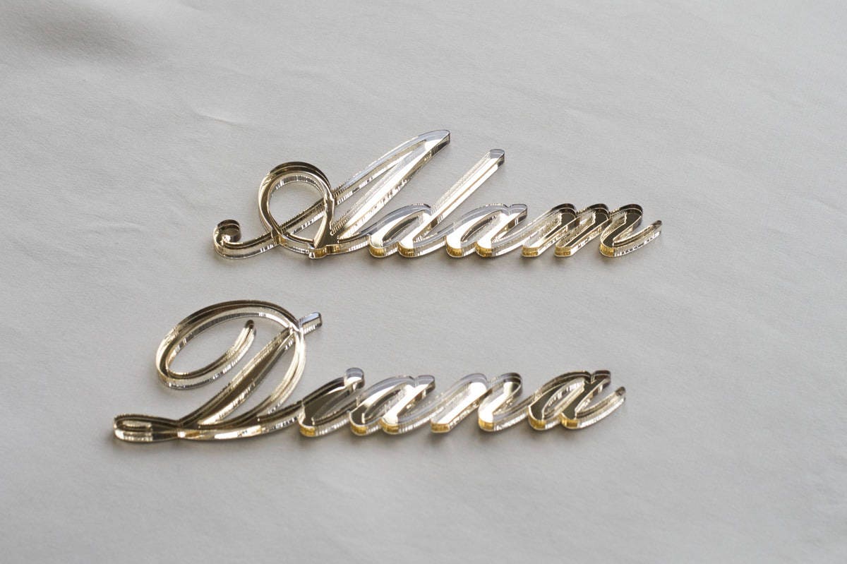 Mirror acrylic name cards for party Wedding place cards