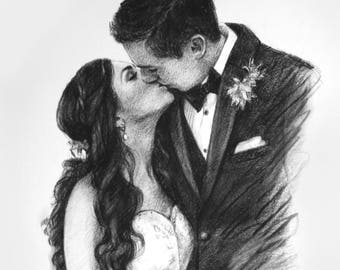 personalized anniversary gift for him housewarming gift Custom anniversary gifts for women Custom drawing Anniversary gift for wife Art