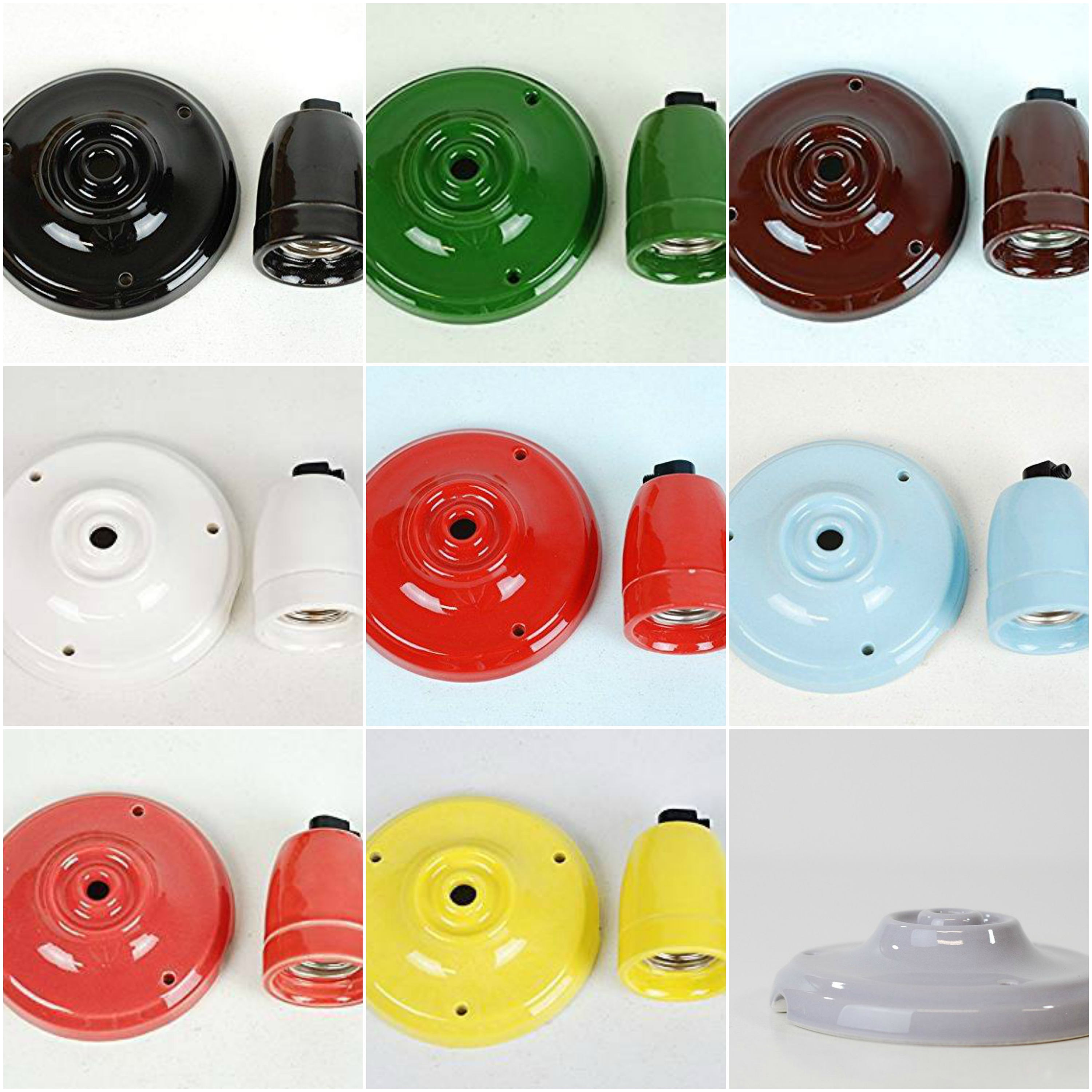 Vintage Ceramic Porcelain Lamp Bulb Holder E27 Socket and Vintage Ceramic Porcelain Lamp Bulb Holder E27 Socket and
