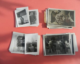 Lot Of 50 Vintage Black White Snapshots Photographs: Portraits People Land City 1930s - 1950s - #20