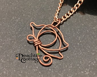 Wire Wrapped Pendant - Wire Butterfly Pendant - Butterfly Pendant - Wire Pendant - Copper Butterfly- Ready to Ship